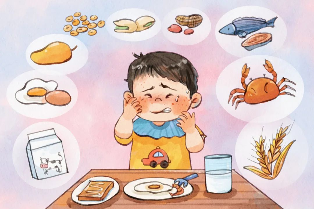摄图网_402594022_手绘水彩世界过敏性疾病日之食物过敏场景插画(企业商用).jpg